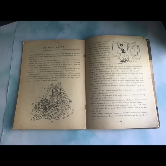 WALT DSNEY’S VINTAGE 1939 PINOCCHIO STORYBOOK - Picture 11 of 16